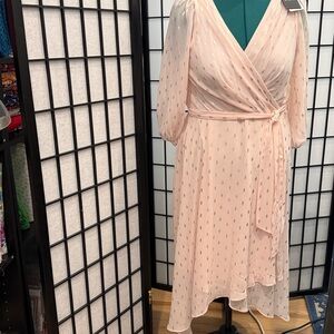 DKNY Elegant Pink Wrap Dress